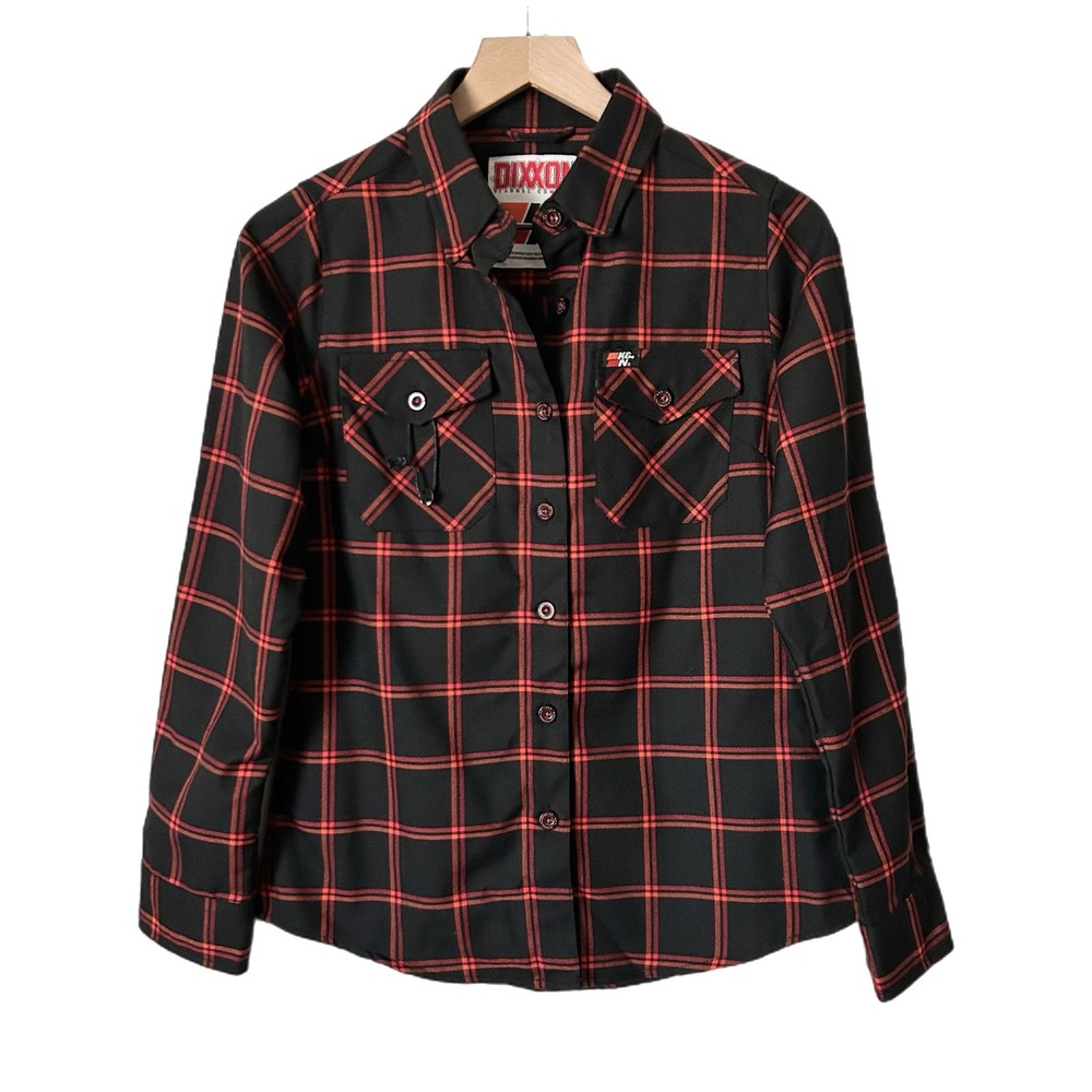 NEW Dixxon Flannel Co Limited Edition K&N Black Red Plaid Button Up Shirt Small